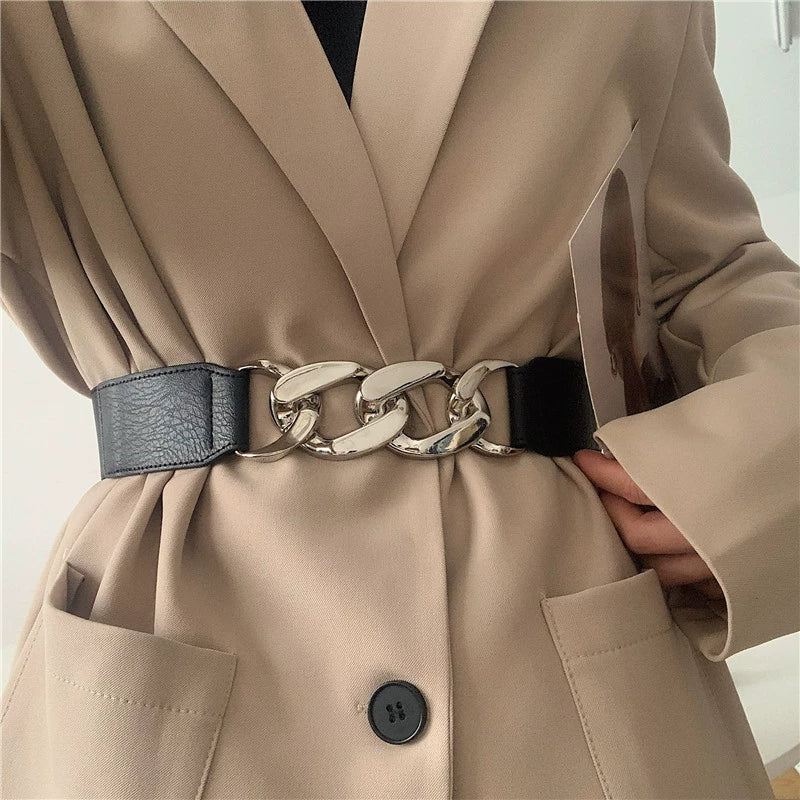 Stretchy Chain Splicing Simple Waist Belt DPWB2830