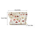 Vintage Mushroom Print Large Capacity Makeup Bag MK2BW6S10BOB66