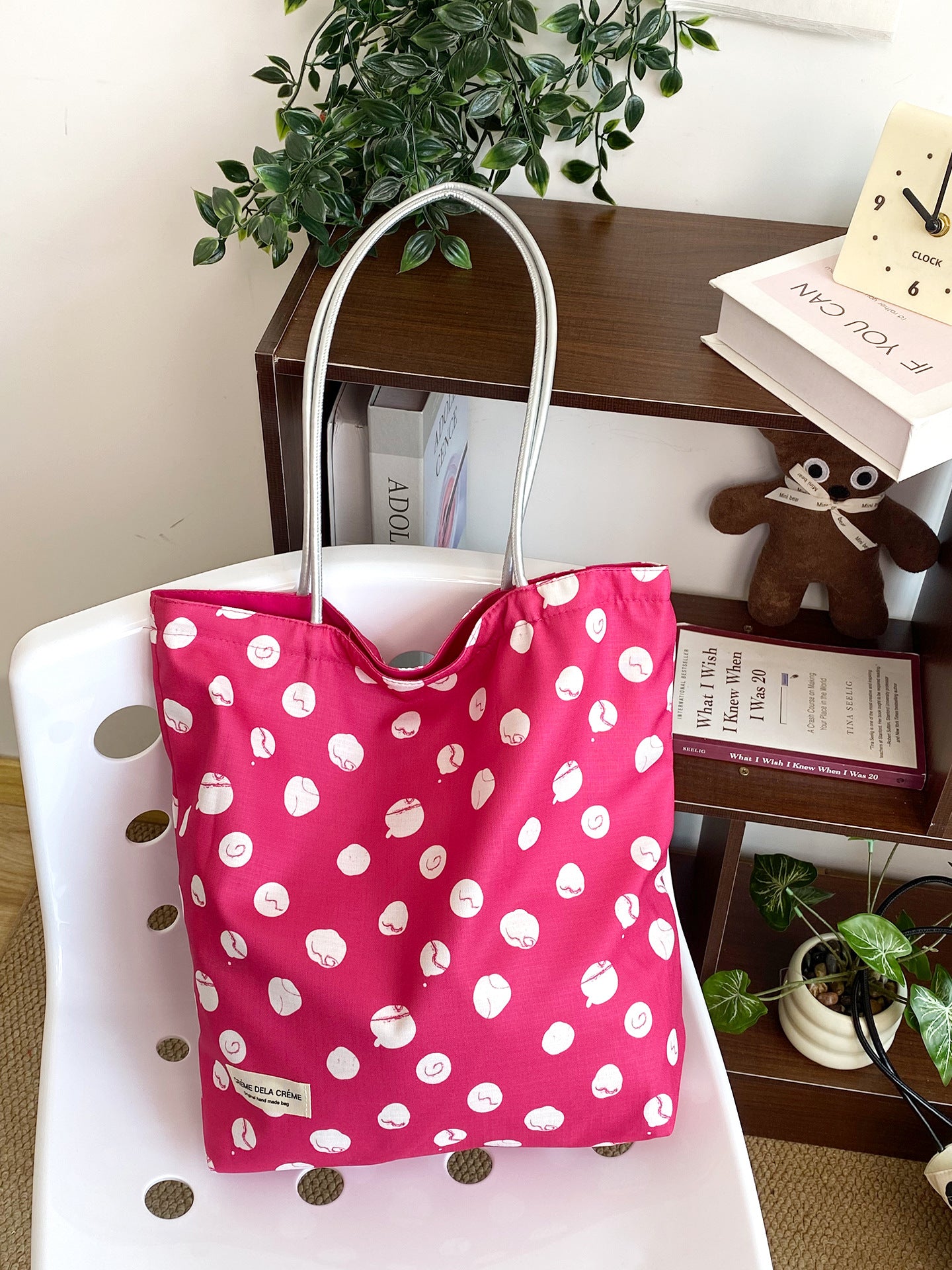 Vintage Polka Dots Reversible Lightweight Shoulder Bag MK2BLW6W10BBG569