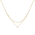 Fashion Double-Layer Rhinestone Choker Necklace 6W6JNC1074