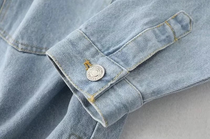 Casual Washed Denim Shirt - DippedShop Wholesale - #9347