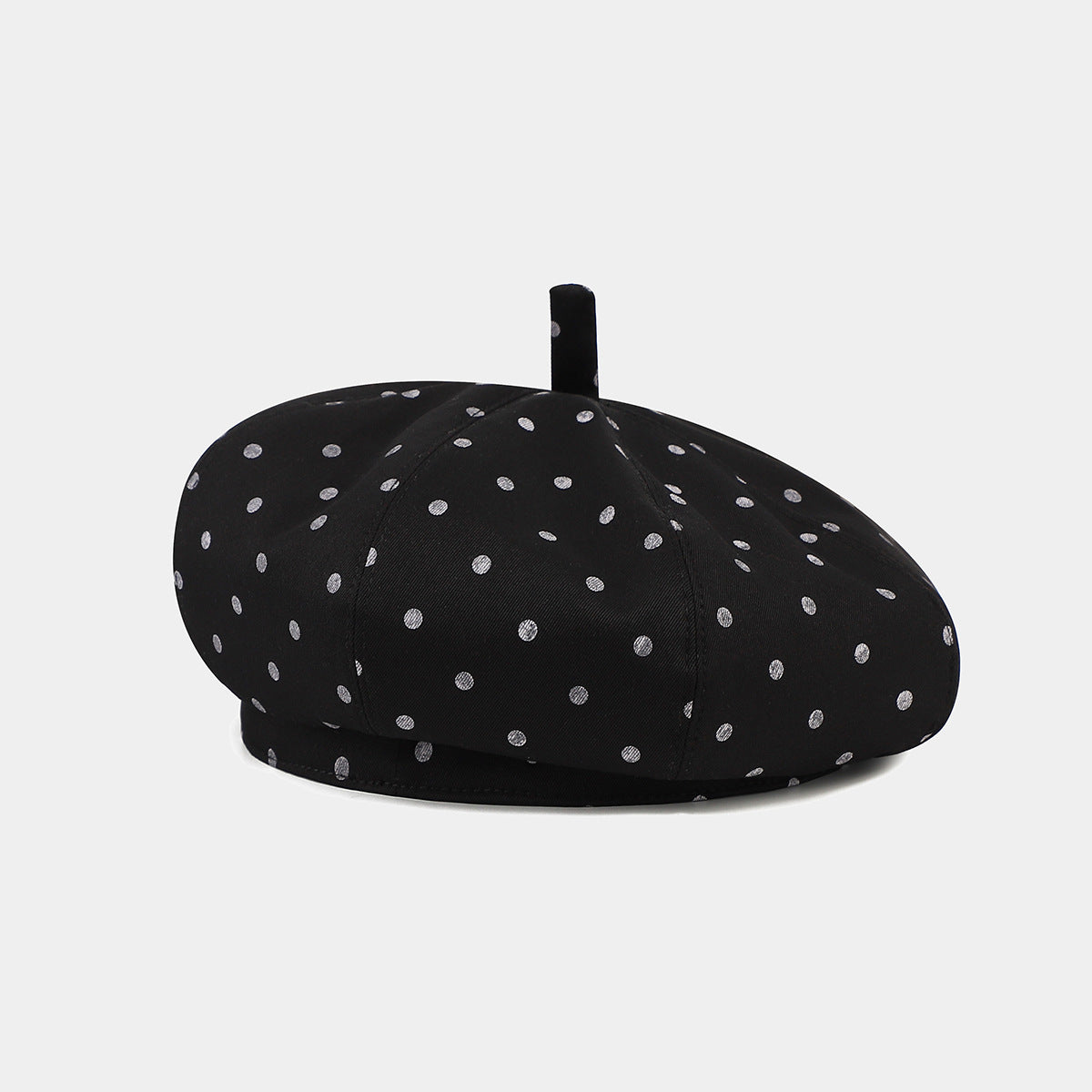 Trendy Polka Dots Foldable Beret Hat 8BK6HAT198L
