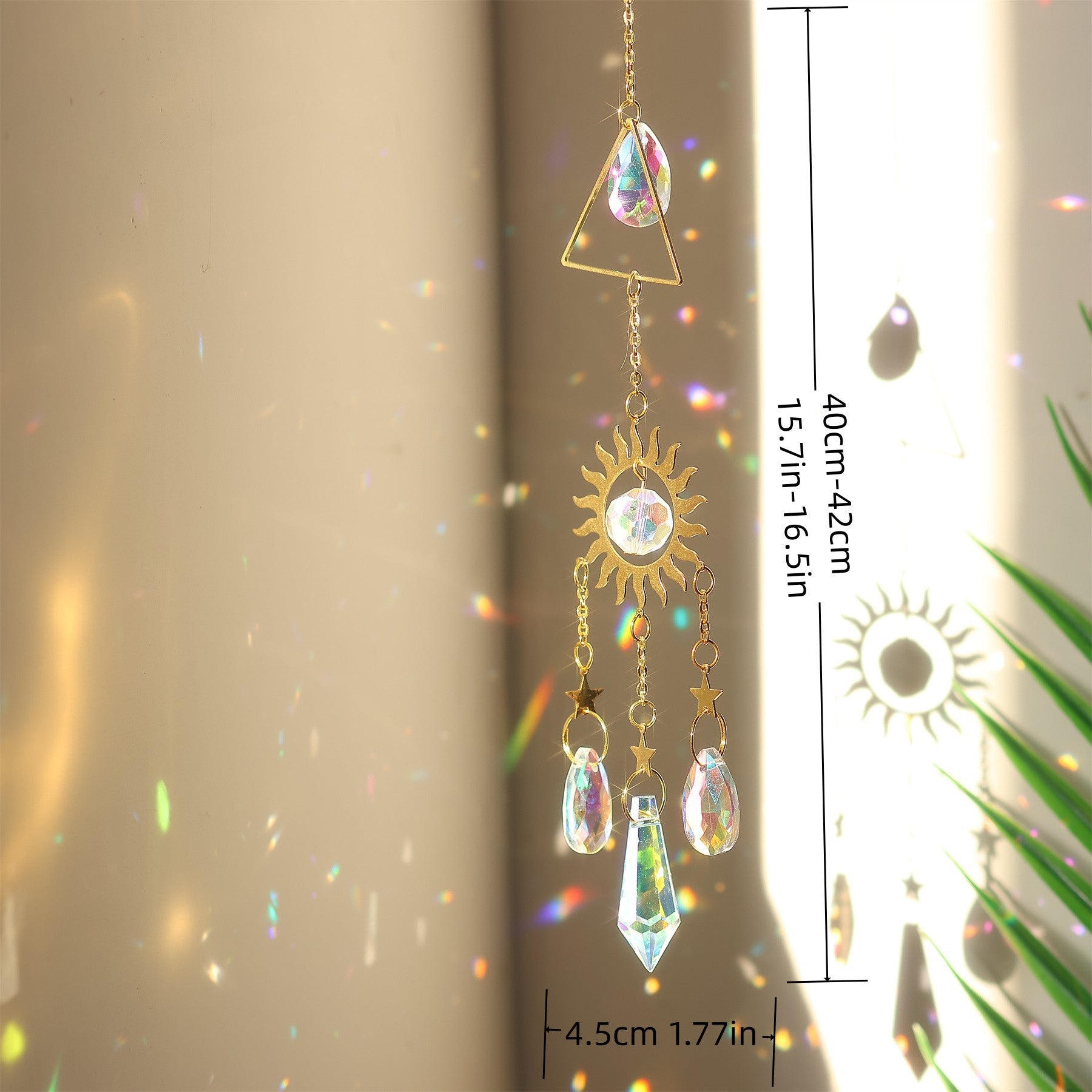 Metal Mushroom Pendant Crystal Ball Tassel Suncatchers MK2CZAS6H7HLS73
