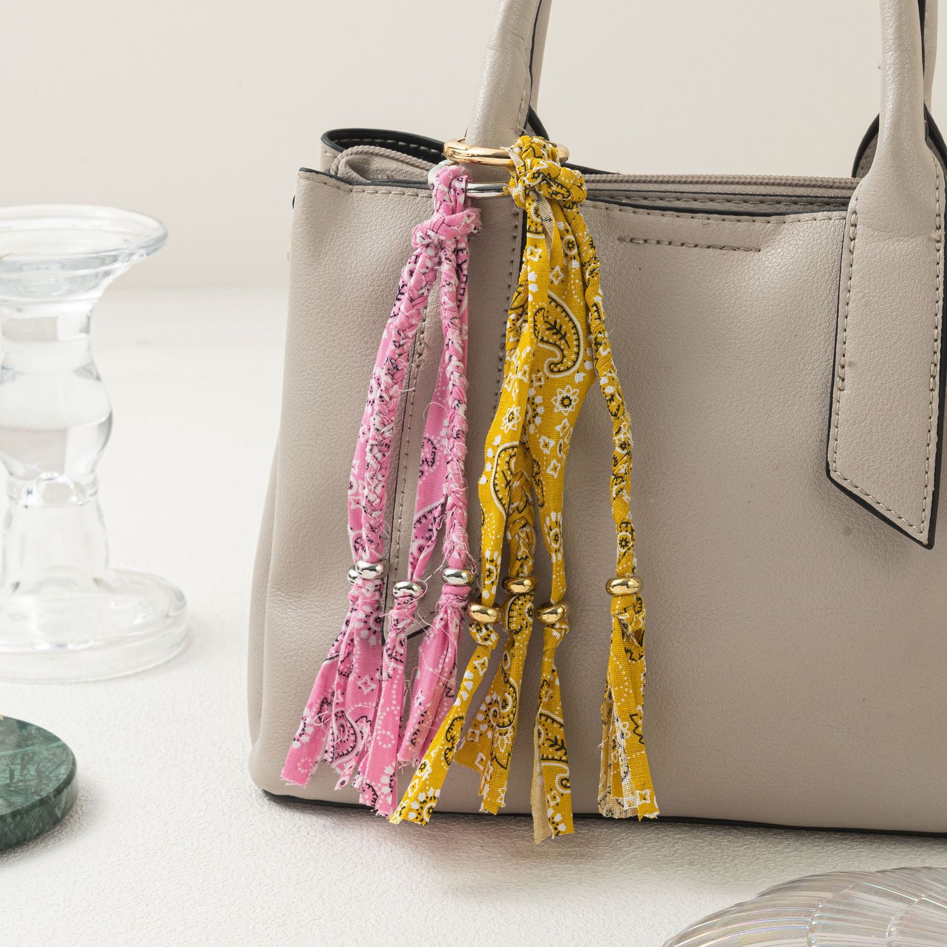 Floral Scarf Tassel Charm - DippedShop Wholesale - #3331
