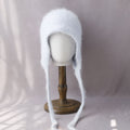 Soft Fuzzy Earflap Knit Hat Chin Ties 6W6HAT705