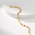 Elegant Gold Multi-Color Chain Bracelet - DippedShop Wholesale - #6403