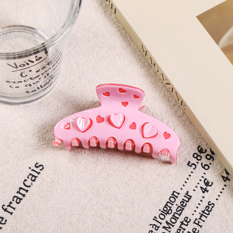 Hollow Heart Hair Claw - DippedShop Wholesale - #8227