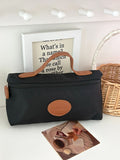 Stylish Patch Large Capacity Portable Makeup Bag MK2BW6S10BOB84