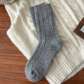 Simple Cable Knit Wool Blend Warm Crew Socks 6W8FSO540