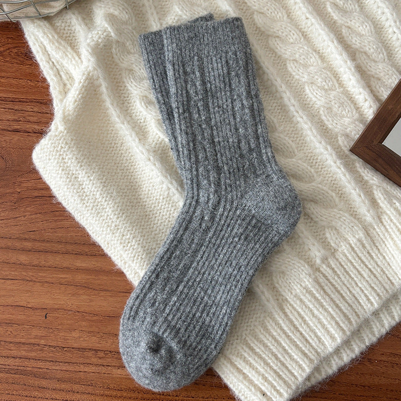 Simple Cable Knit Wool Blend Warm Crew Socks 6W8FSO540