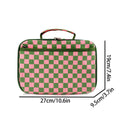 Stylish Corduroy Checkerboard Pattern Portable Cosmetic Bags MK2BLW6C5CO05