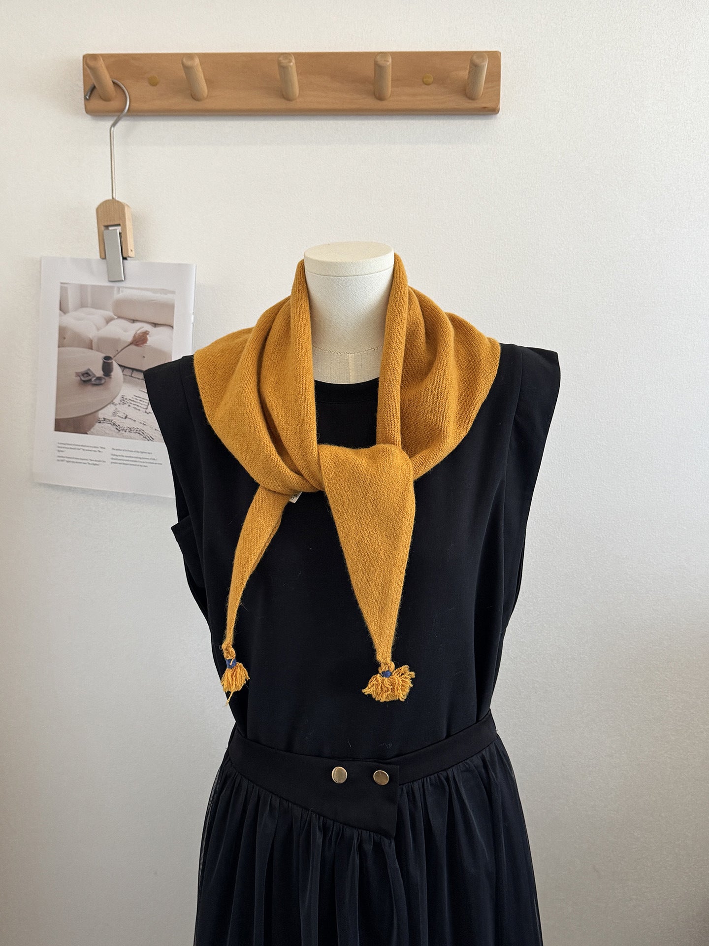 Knit Triangle Scarf - DippedShop Wholesale - #6771