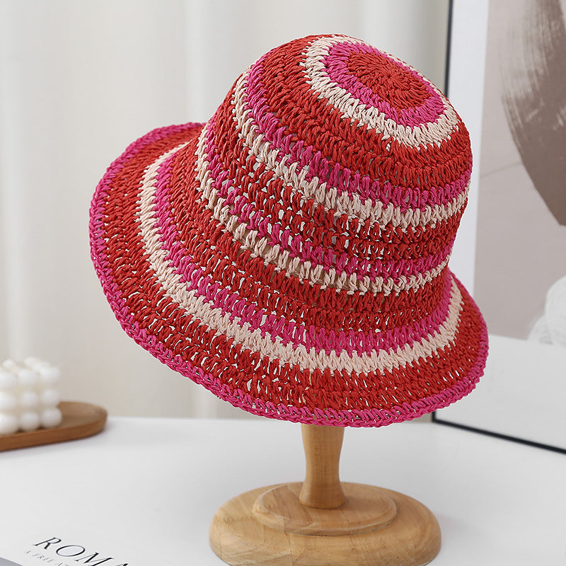 Color Block Beach Hat - DippedShop Wholesale - #1843