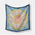 Fashion Abstract Print Versatile Square Silk Scarf 8BW6NSI14