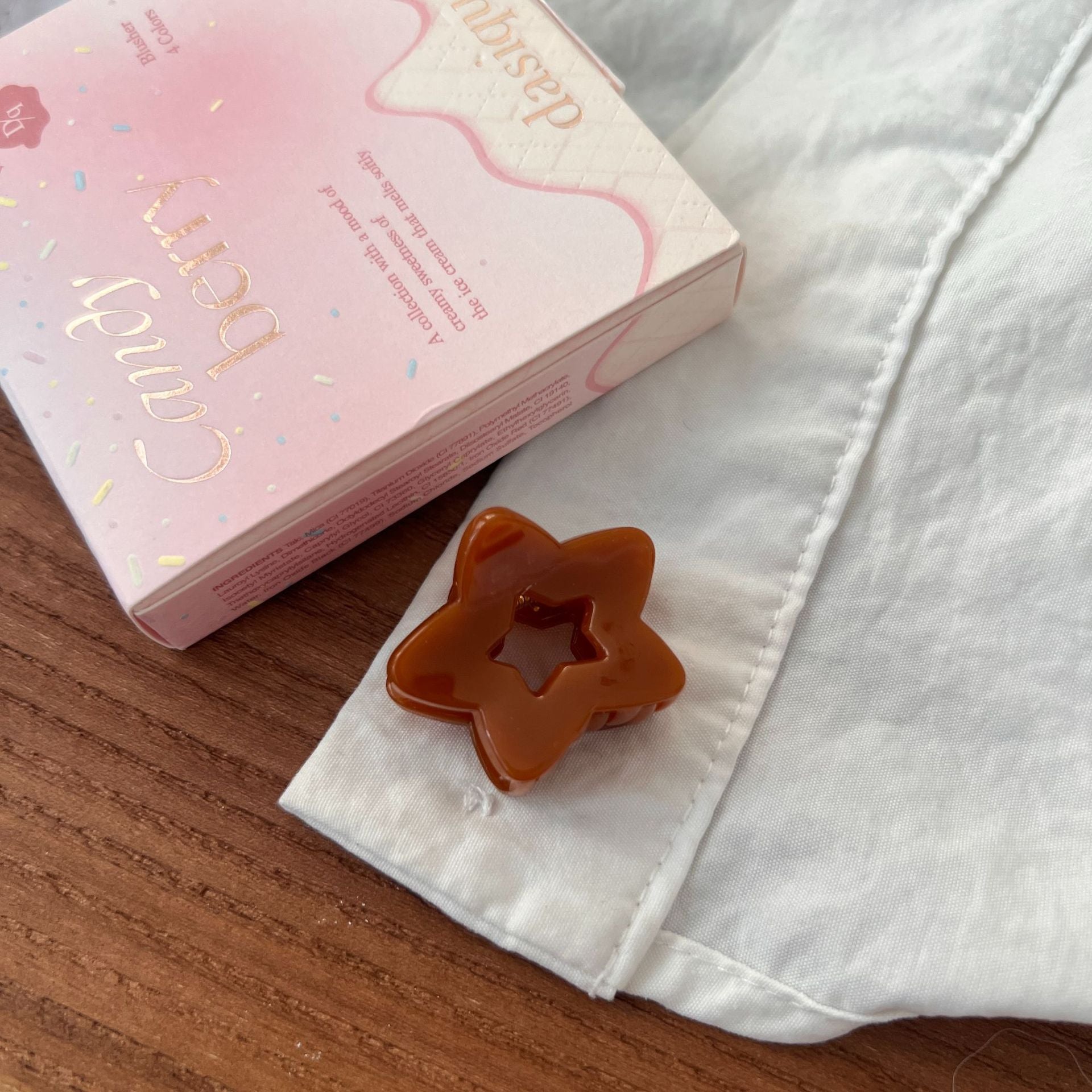 Minimalist Solid Color Hollow Star Hair Clip 8AS6HCP390L