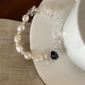 Trendy Pearl Irregular Transparent Bead Chain Bracelet 6W6JBR457