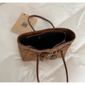 Trendy Large Capacity Buckle Commuter Shoulder Bag 6W10BBG2381