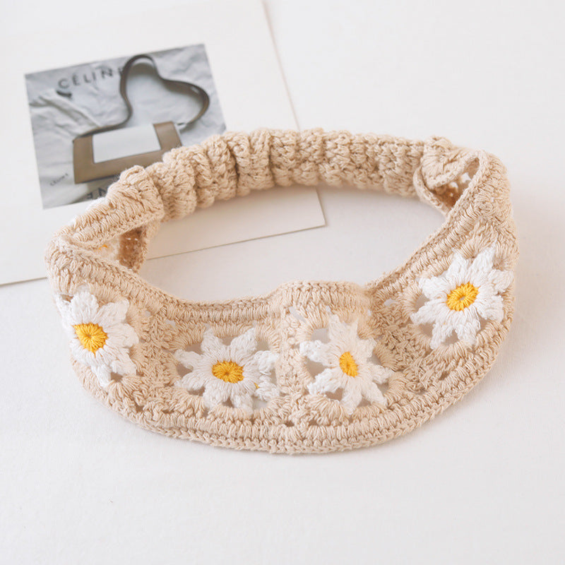 Floral Crochet Headwrap - DippedShop Wholesale - #1507
