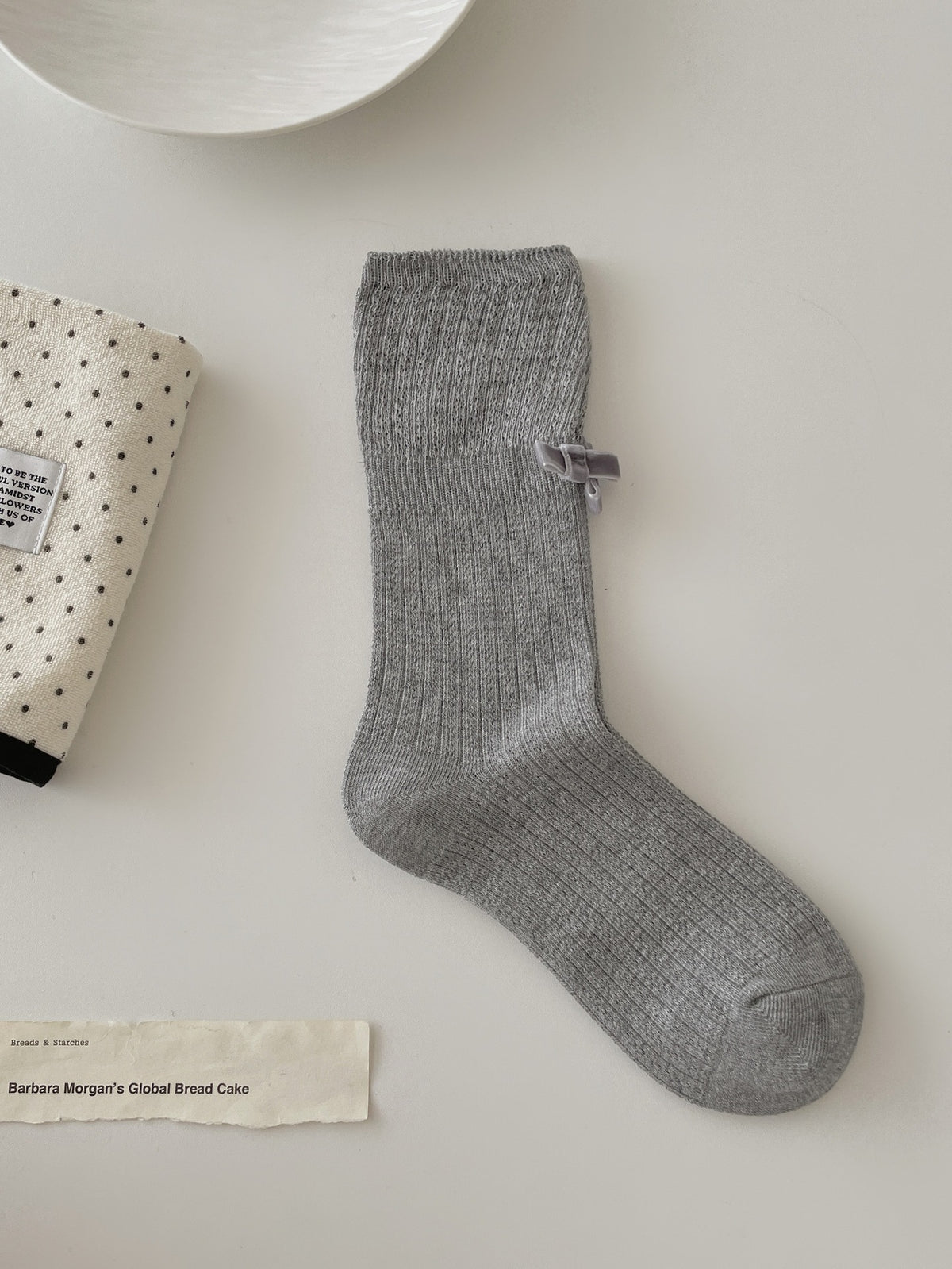 Bowknot Cotton Crew Socks - DippedShop Wholesale - #5731