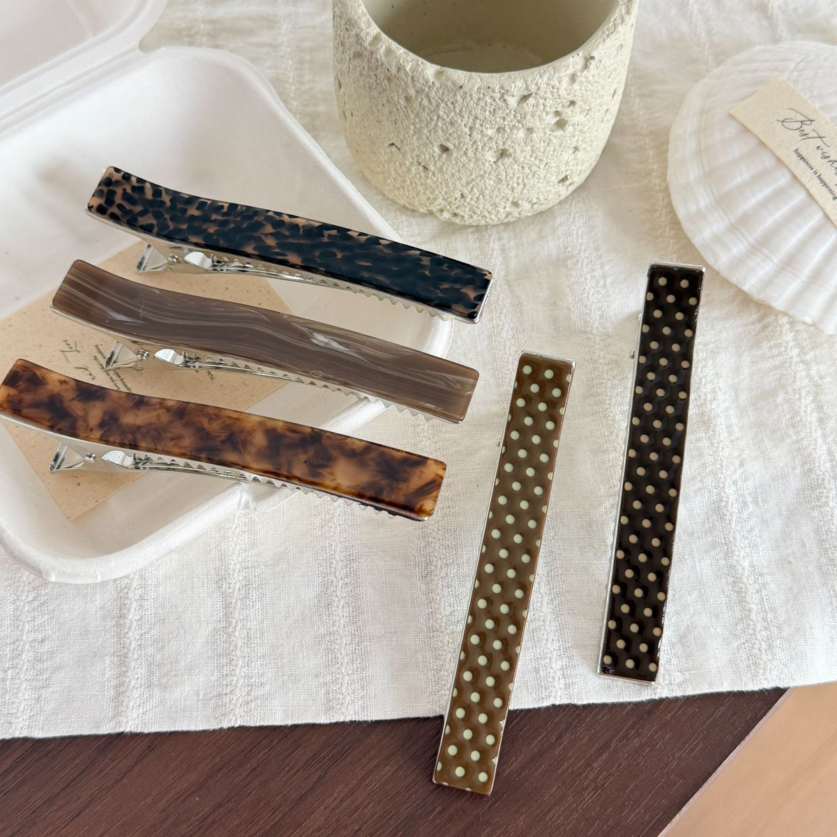Leopard Polka Dot Hair Clip - DippedShop Wholesale - #7987