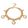 Trendy Gold Plated Four Leaf C - DippedShop Wholesale - #7379