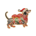 Christmas Series Enamel Rhinestone Brooch 6W6JPB63