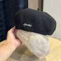 Letter Embroidery Beret Hat - DippedShop Wholesale - #3555