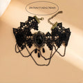 Vintage Gothic Black Lace Crystal Tassel Bracelet 6W6JBR448