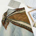 Vintage Floral Print Waist Belt Silk Scarf MK2BLW6W6NSI55