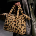 Leopard Print Puffer Lightweight Padded Tote Bag 6W10BBG2403