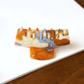 Simple Amber Marble Texture Acetate Hair Claw 6W6HCP1631