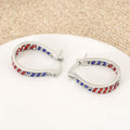 Electroplate Sparkling Rhinestones Hoop Earring 8ZA6JER187L