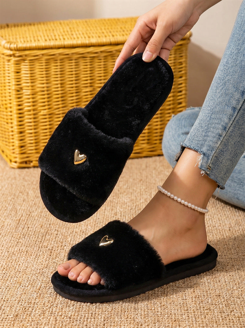 Plush Side Slippers - DippedShop Wholesale - #6883