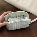 Stylish Color Block Striped Portable Makeup Bag MK2BW6S10BOB72