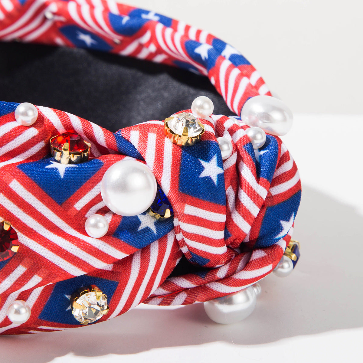 Trendy American Flag Pattern Diamonds Hair Band 8AS6HBD57T