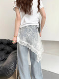 Fashion Lace Cover up Tie Side Sheer Wrap MK2BW6W1SL10