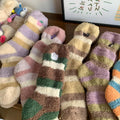 Cozy Fleece Striped Floor Socks 6W8FSO886