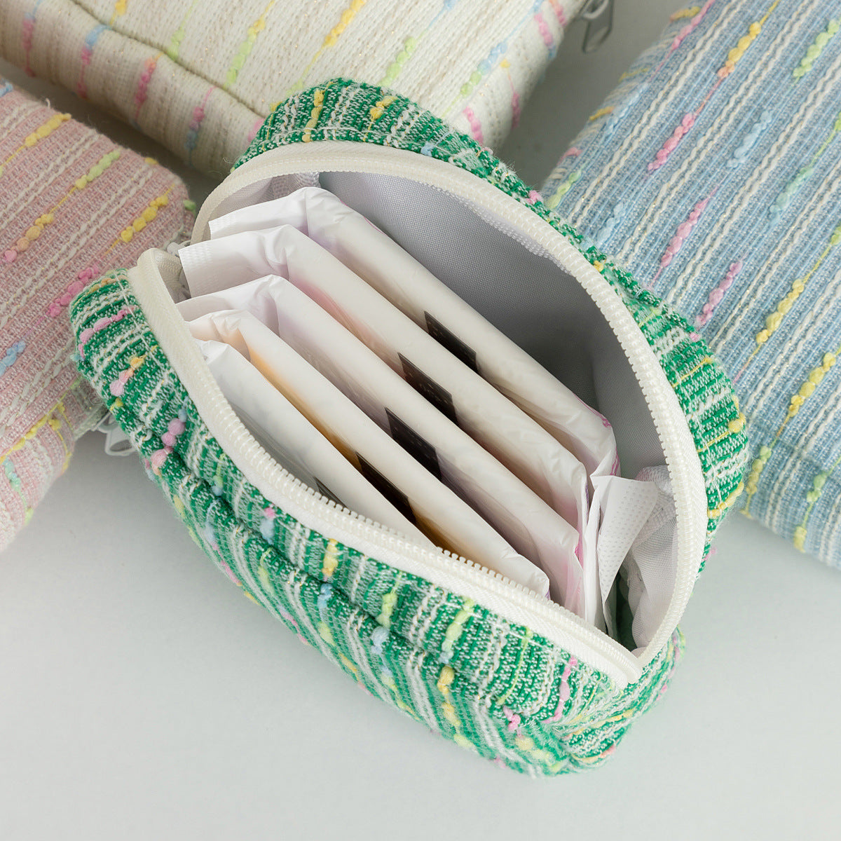 Striped Rainbow Storage Bag - DippedShop Wholesale - #5747