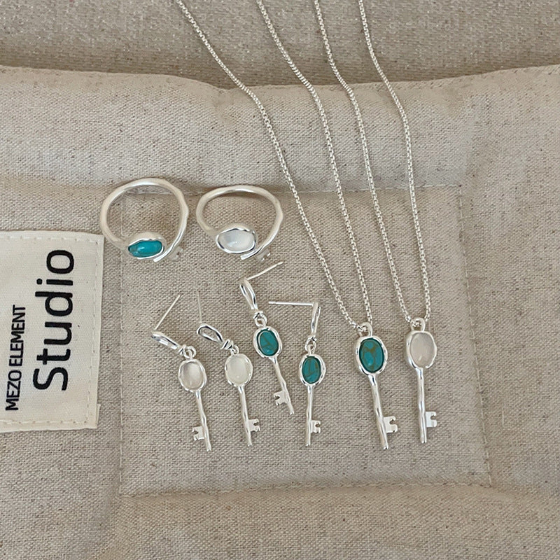 Key Pendant Chain Necklace - DippedShop Wholesale - #7475