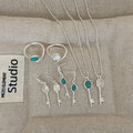 Trendy Turquoise Key Pendant Chain Necklace 6W6JNC445