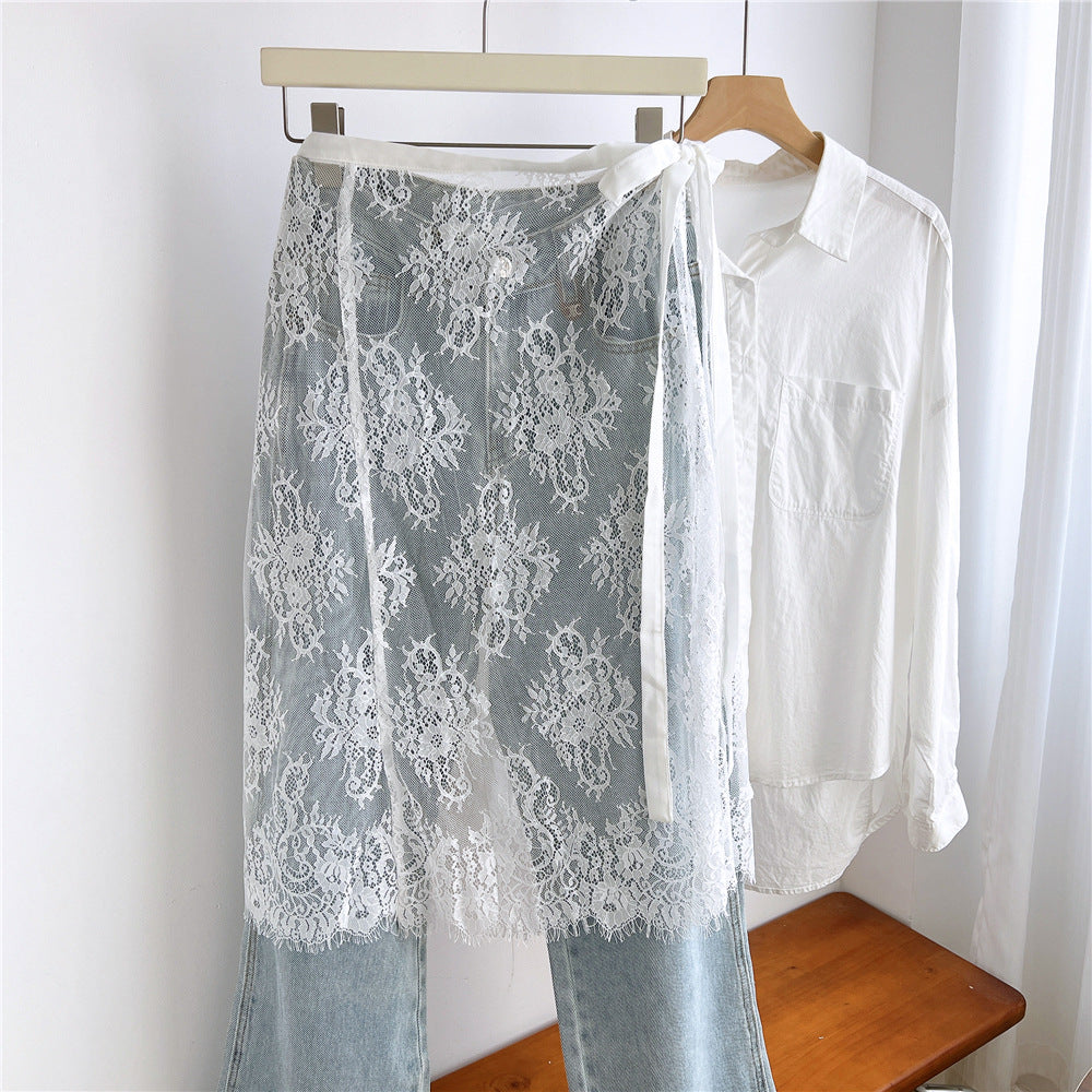 Jacquard Double Layer Wrap Skirt - DippedShop Wholesale - #4883