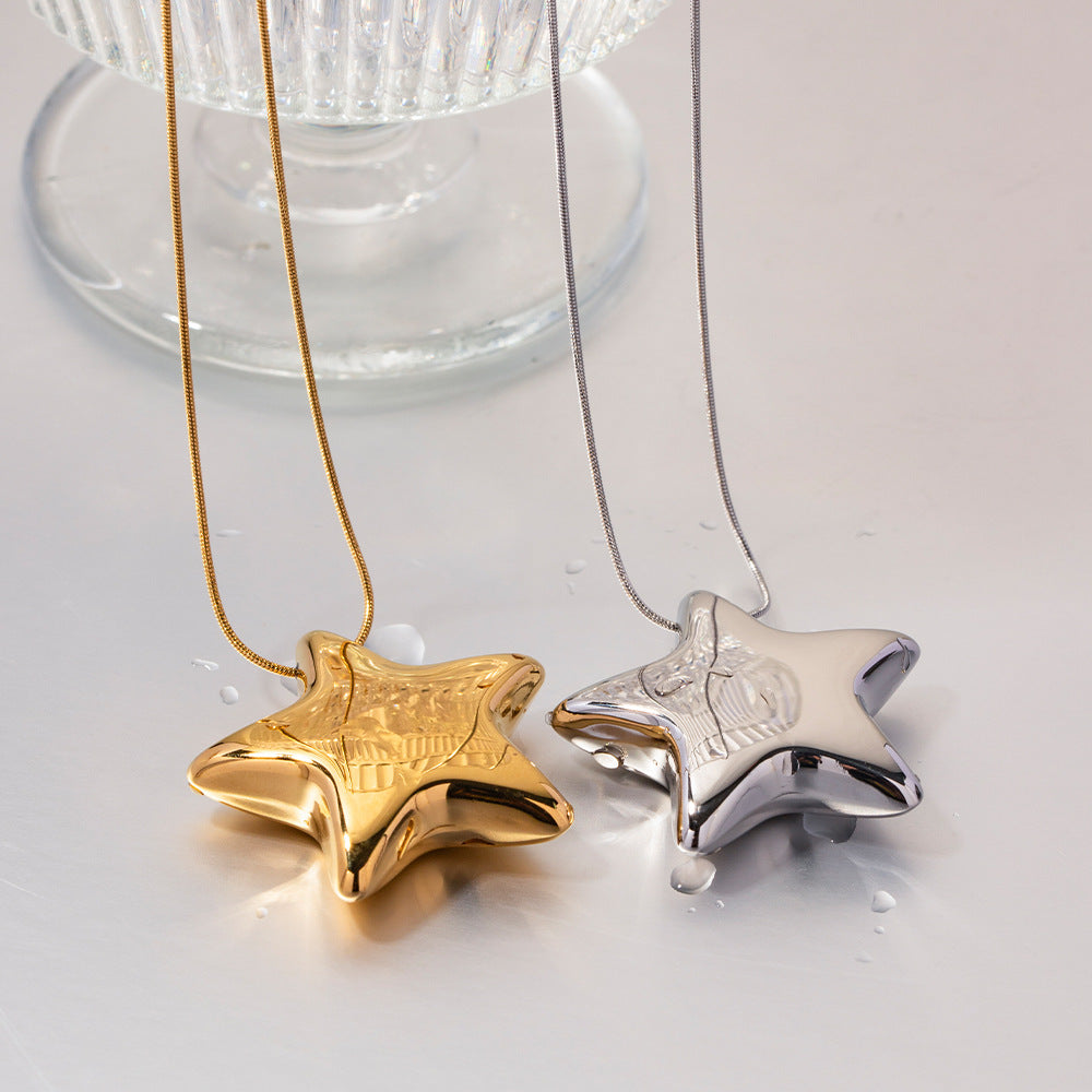 Star Titanium Pendant Necklace DPJN47