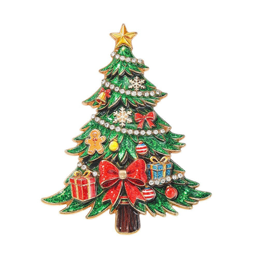 Christmas Series Enamel Rhinestone Brooch 6W6JPB63