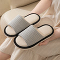 Linen Open Toe House Slippers - DippedShop Wholesale - #1411