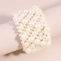 Vintage Multi-Layer Pearl Geometric Beaded Bracelet 6W6JBR535