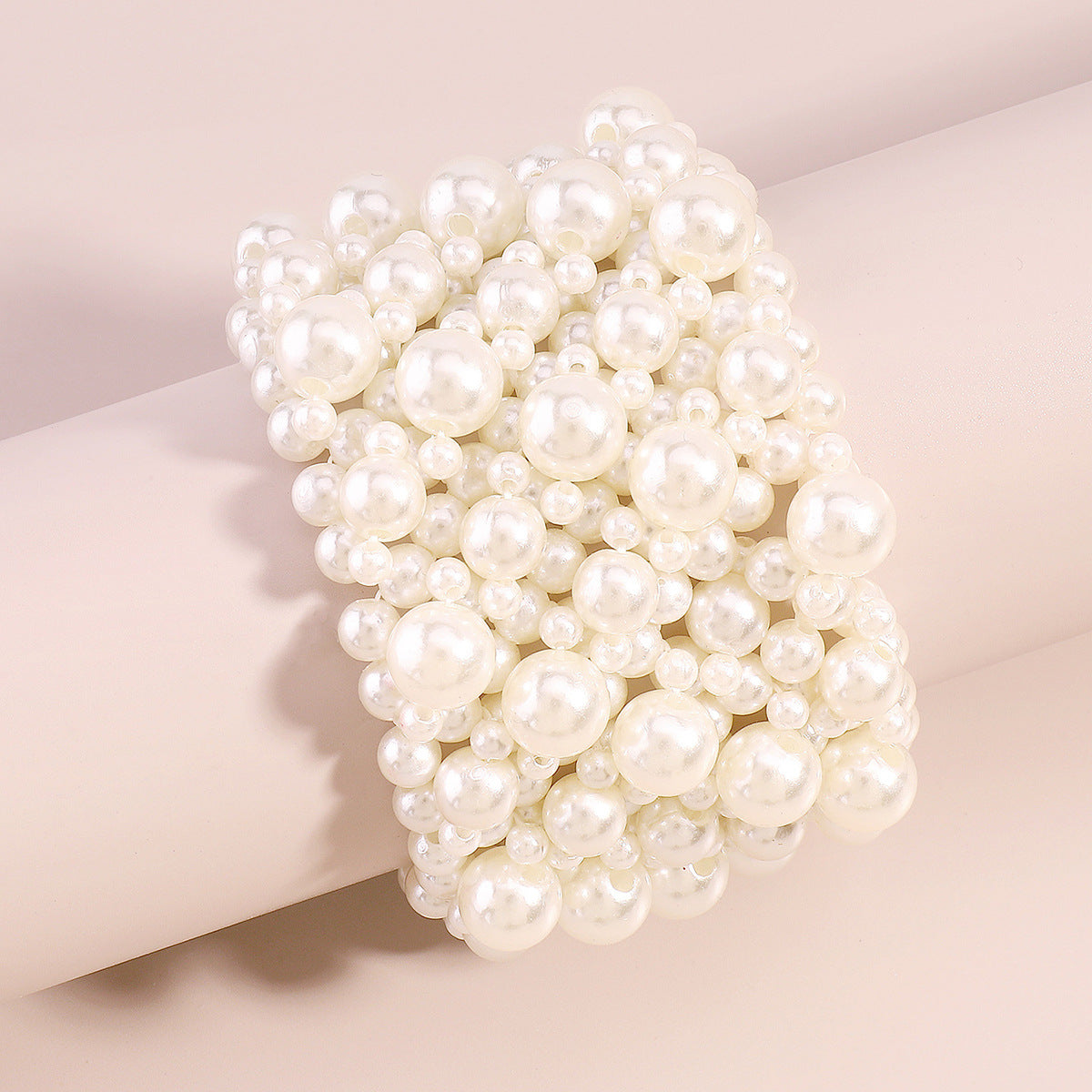 Vintage Multi-Layer Pearl Geometric Beaded Bracelet 6W6JBR535