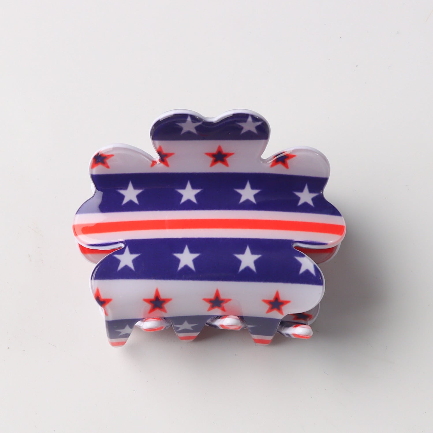 USA Flag Footprint Shape Nonslip Hair Clips 8AS6HCP66T