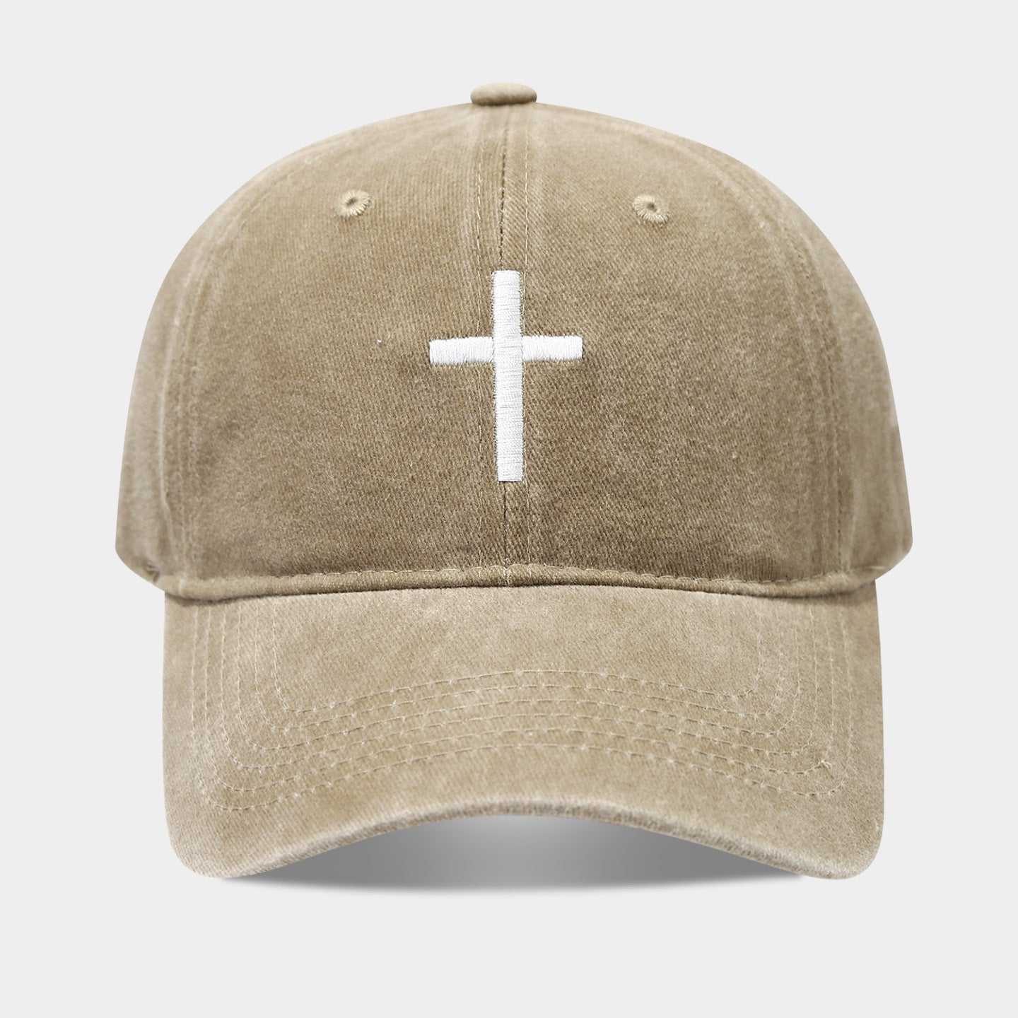 Solid Cross Embroidery Baseball Cap - DippedShop Wholesale - #7459