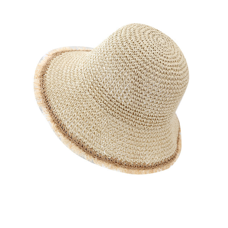 Wide Brim Straw Bucket Hat - DippedShop Wholesale - #1251