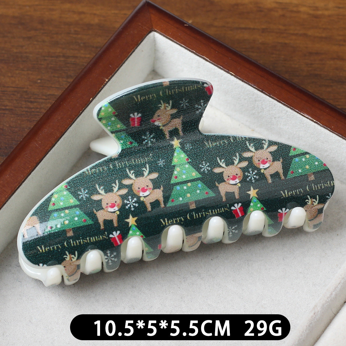 Sweet Santa Claus Print Hair Claws 6W6HCP1697